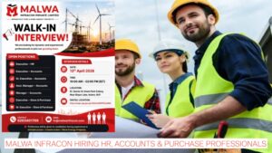 Indore Walk-In Interview 2026 | Malwa Infracon Hiring HR, Accounts & Purchase Professionals