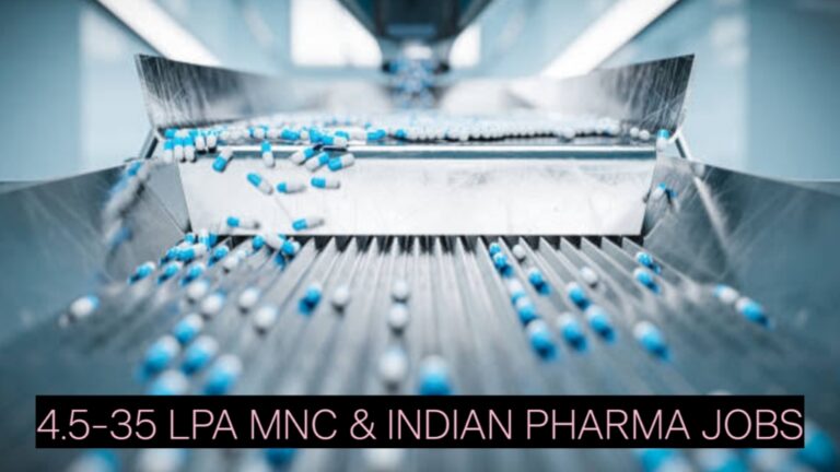 Maharashtra Pharma Recruitment 2026: 4.5-35 LPA MNC & Indian Pharma Jobs